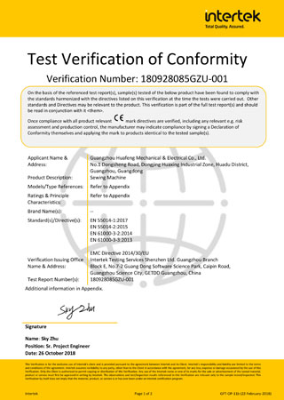 CE Certificate