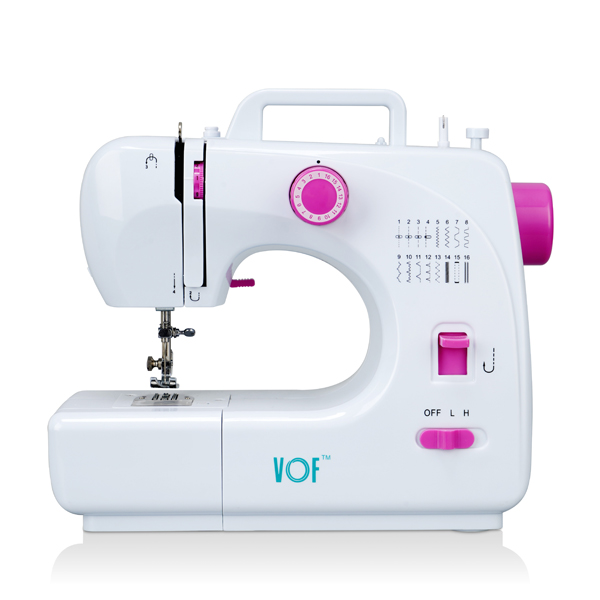 SM-508 Multifunctional Household Electric Sewing Machine White + Rose Red